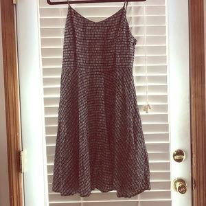 Black and White Fit & Flare Cami Dress